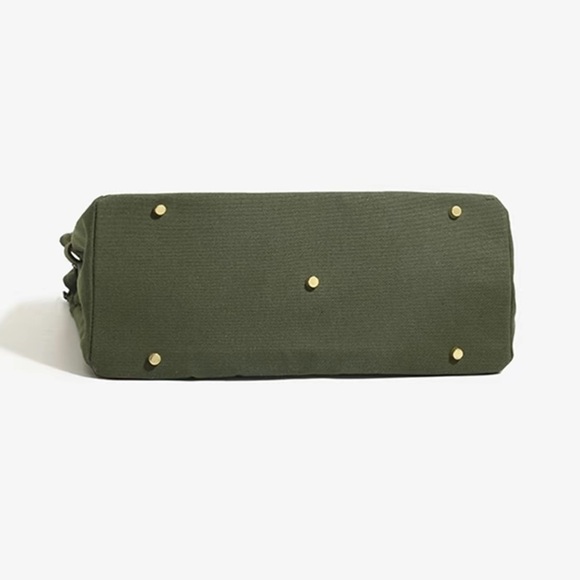 Vintage Stylish and Spacious Boatkin Bag in Green with Gold Buckle - Picture 6 of 6